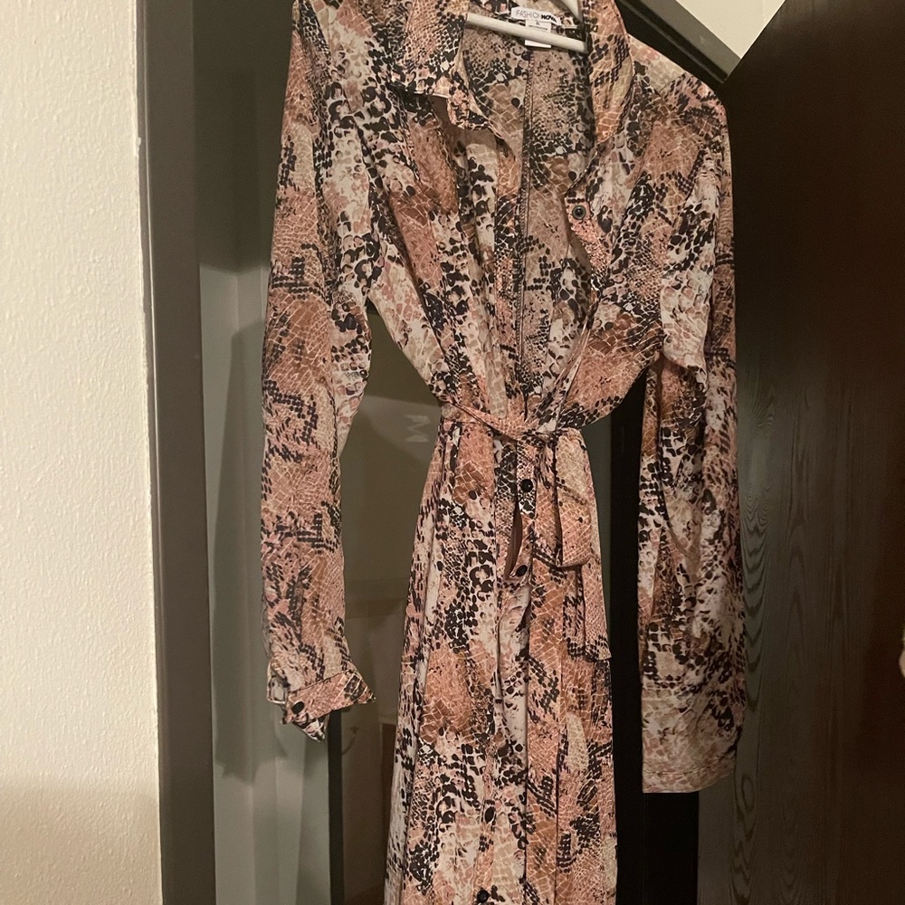 A maxi dress with leopard print